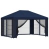 Abri de jardin avec parois 4 × 3 m Bleu Polyester et Acier 621781621781