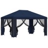 Abri de jardin avec parois 4 × 3 m Bleu Polyester et Acier 621781621781
