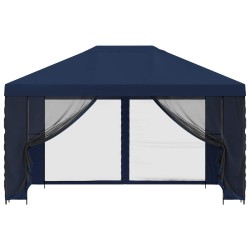 Abri de jardin avec parois 4 × 3 m Bleu Polyester et Acier 621781621781