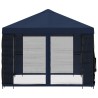 Abri de jardin avec parois 4 × 3 m Bleu Polyester et Acier 621781621781