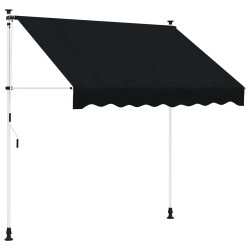 Auvent rétractable manuel Noir 300 cm 621782621782