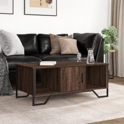 Table basse chêne marron 100x51x40 cm bois d'ingénierie 621786621786