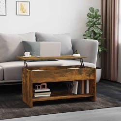 Table basse Chêne fumé 102x50x52,5 cm Bois d'ingénierie 621788621788