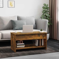 Table basse Chêne fumé 102x50x52,5 cm Bois d'ingénierie 621788621788