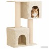 Arbre à chat avec poteaux à griffer en sisal Crème 114 cm 621794621794
