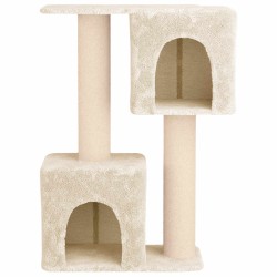Arbre à chat avec poteaux à griffer en sisal Crème 114 cm 621794621794