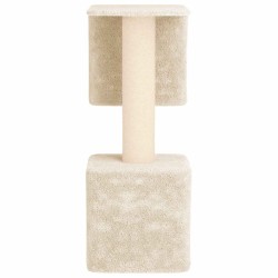 Arbre à chat avec poteaux à griffer en sisal Crème 114 cm 621794621794