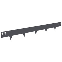 Bordure de Pelouse 30 pcs 100 x 12 cm Acier Anthracite 621797621797