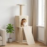Arbre à chat avec poteaux à griffer en sisal Crème 146 cm 621799621799