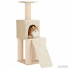Arbre à chat avec poteaux à griffer en sisal Crème 146 cm 621799621799