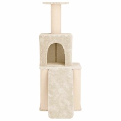 Arbre à chat avec poteaux à griffer en sisal Crème 146 cm 621799621799