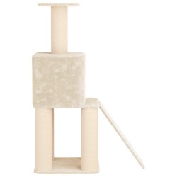 Arbre à chat avec poteaux à griffer en sisal Crème 146 cm 621799621799