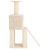 Arbre à chat avec poteaux à griffer en sisal Crème 146 cm 621799621799