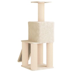 Arbre à chat avec poteaux à griffer en sisal Crème 146 cm 621799621799
