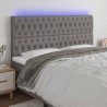 Tête de lit à LED Gris foncé 180x7x118/128 cm Tissu 621803621803