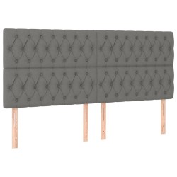 Tête de lit à LED Gris foncé 180x7x118/128 cm Tissu 621803621803