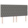Tête de lit à LED Gris foncé 180x7x118/128 cm Tissu 621803621803