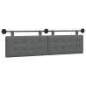Tête de lit suspendue Gris foncé Tissu 621805621805