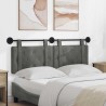 Tête de lit suspendue Avec lumière LED Gris foncé Velours 621806621806