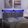 Tête de lit suspendue Avec lumière LED Gris foncé Velours 621806621806