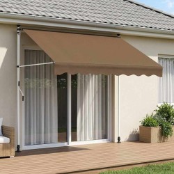 Auvent rétractable manuel Taupe 150 cm 621808621808