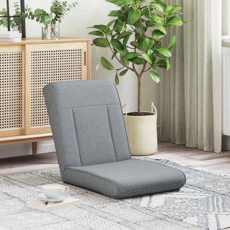 Fauteuil de sol ajustable Gris clair Tissu 621813621813