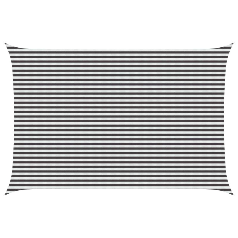 Voile d'ombre Anthracite et blanc 4 x 7 m HDPE 621814621814