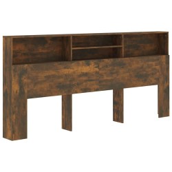 Armoire de tête de lit Chêne fumé 220x19x103,5 cm 621815621815