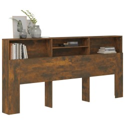 Armoire de tête de lit Chêne fumé 220x19x103,5 cm 621815621815