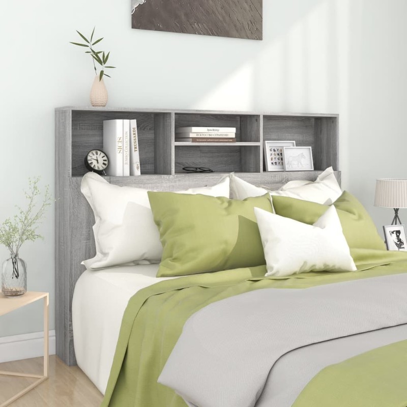 Armoire de tête de lit Sonoma gris 140x19x103,5 cm 621817621817