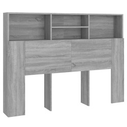Armoire de tête de lit Sonoma gris 140x19x103,5 cm 621817621817