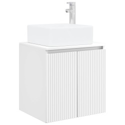 Vanité de lavabo mural Blanc 53 x 35 x 63 cm Bois d'ingénierie 621818621818
