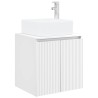 Vanité de lavabo mural Blanc 53 x 35 x 63 cm Bois d'ingénierie 621818621818