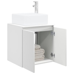 Vanité de lavabo mural Blanc 53 x 35 x 63 cm Bois d'ingénierie 621818621818