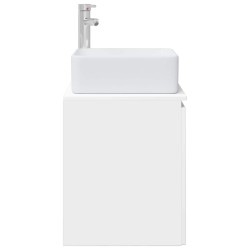 Vanité de lavabo mural Blanc 53 x 35 x 63 cm Bois d'ingénierie 621818621818