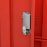 Armoire à casiers Gris clair et rouge 90x45x92,5 cm Acier 621819621819