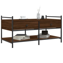 Table basse chêne marron 99x50x50 cm bois d'ingénierie 621822621822