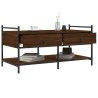 Table basse chêne marron 99x50x50 cm bois d'ingénierie 621822621822
