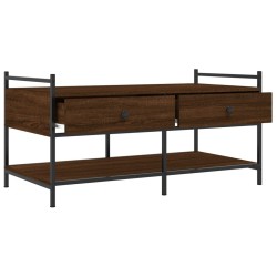 Table basse chêne marron 99x50x50 cm bois d'ingénierie 621822621822