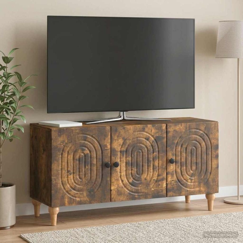 Meuble TV Chêne fumé 99 x 34,5 x 50 cm Bois d'ingénierie 621824621824