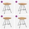 Tabourets lot de 2 bois de teck massif 621827621827
