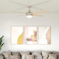 Ventilateur de plafond avec lumière et télécommande Ø 130 cm 621828621828