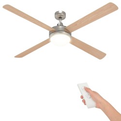 Ventilateur de plafond avec lumière et télécommande Ø 130 cm 621828621828