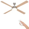 Ventilateur de plafond avec lumière et télécommande Ø 130 cm 621828621828