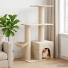 Arbre à chat avec poteaux à griffer en sisal Crème 133 cm 621833621833