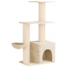 Arbre à chat avec poteaux à griffer en sisal Crème 133 cm 621833621833
