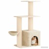 Arbre à chat avec poteaux à griffer en sisal Crème 133 cm 621833621833