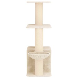 Arbre à chat avec poteaux à griffer en sisal Crème 133 cm 621833621833