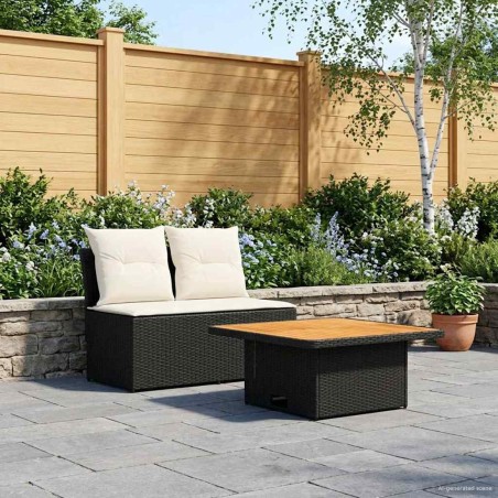 2 Pièce Canapé du milieu de jardin avec table relevable 621836621836