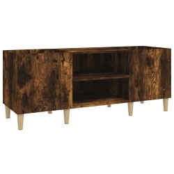 Armoire à disques chêne fumé 121x38x48 cm bois d'ingénierie 621840621840